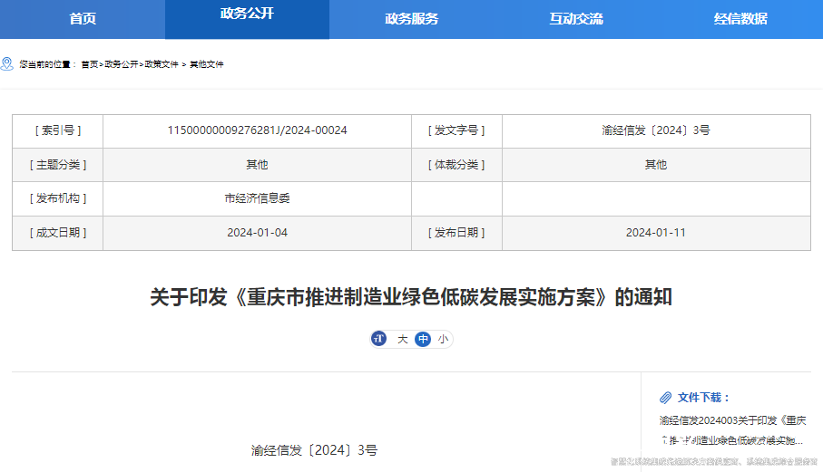 重慶市推進制造業(yè)綠色低碳發(fā)展實施方案 重慶市推進制造業(yè)綠色低碳發(fā)展實施方案